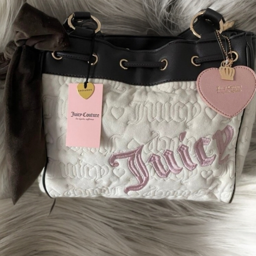 Juicy Couture Vintage Dreams Tote In Chocholate & Angel NWT